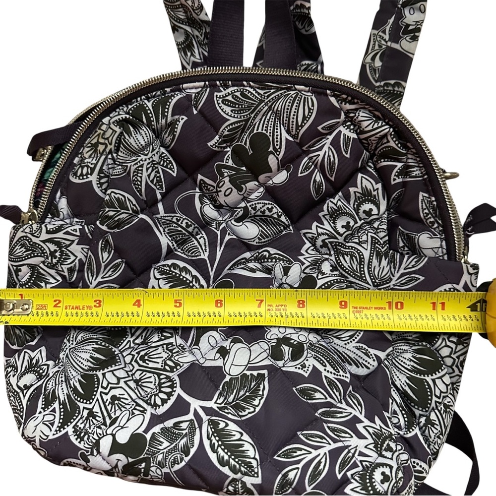 Vera Bradley Disney Mickey Minnie Mini Backpack Crossbody Quilted Floral Purple - Picture 5 of 10